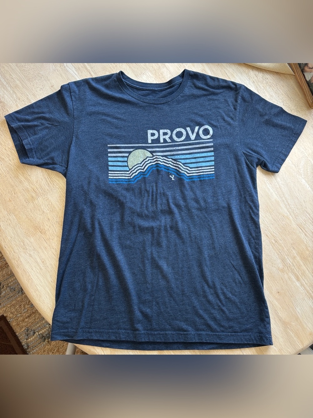 Unisex BYU Provo Graphic Short Sleeve T-Shirt (Navy Blue)